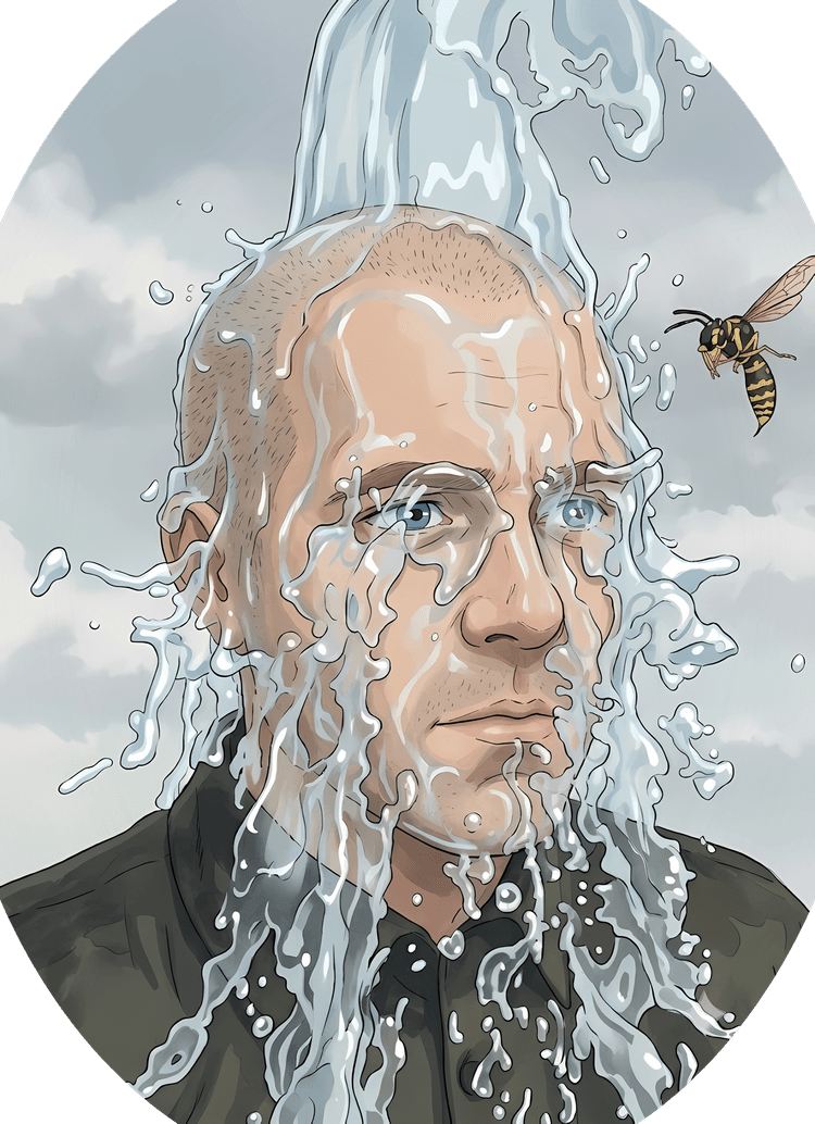 Cold Water: A bucket to the head and a wasp that picked its moment.